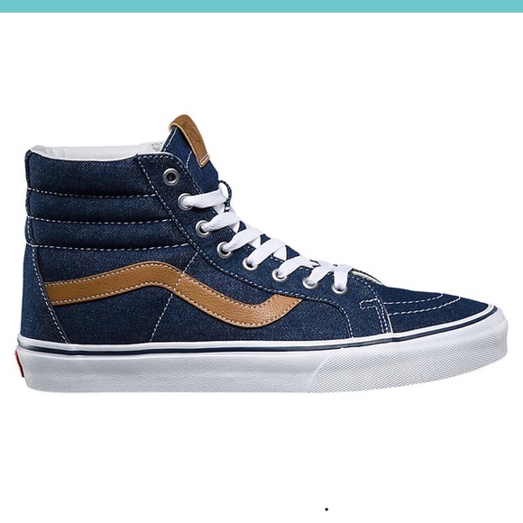 blue and brown vans high tops blue and brown vans high tops